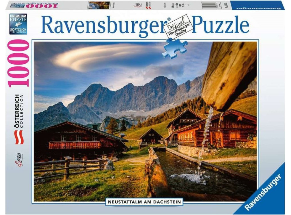 RAVENSBURGER Puzzle Neustattalm am Dachstein, Rakúsko 1000 dielikov