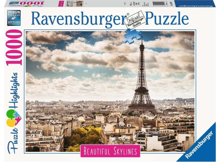 RAVENSBURGER Puzzle Paríž, Francúzsko 1000 dielikov