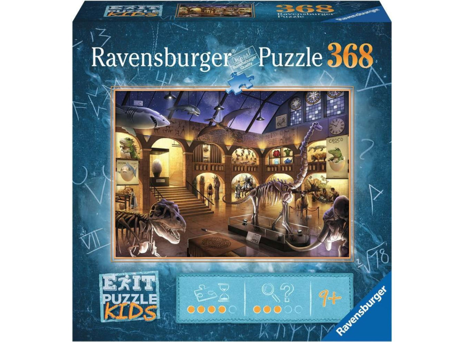 RAVENSBURGER Únikové EXIT puzzle Kids Noc v múzeu 368 dielikov