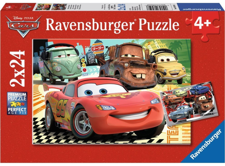 RAVENSBURGER Puzzle Autá 2: Výlet do Európy 2x24 dielikov