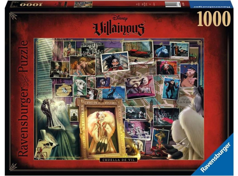 RAVENSBURGER Puzzle Disney Villainous: Cruella de Vil 1000 dielikov