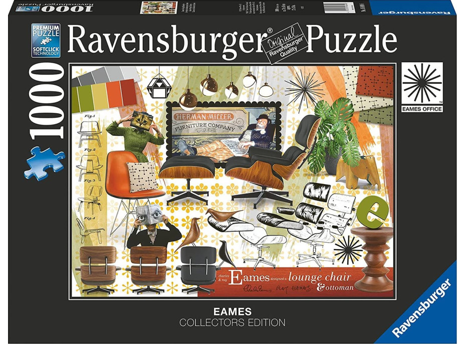 RAVENSBURGER Puzzle Eames: Design Classics 1000 dielikov