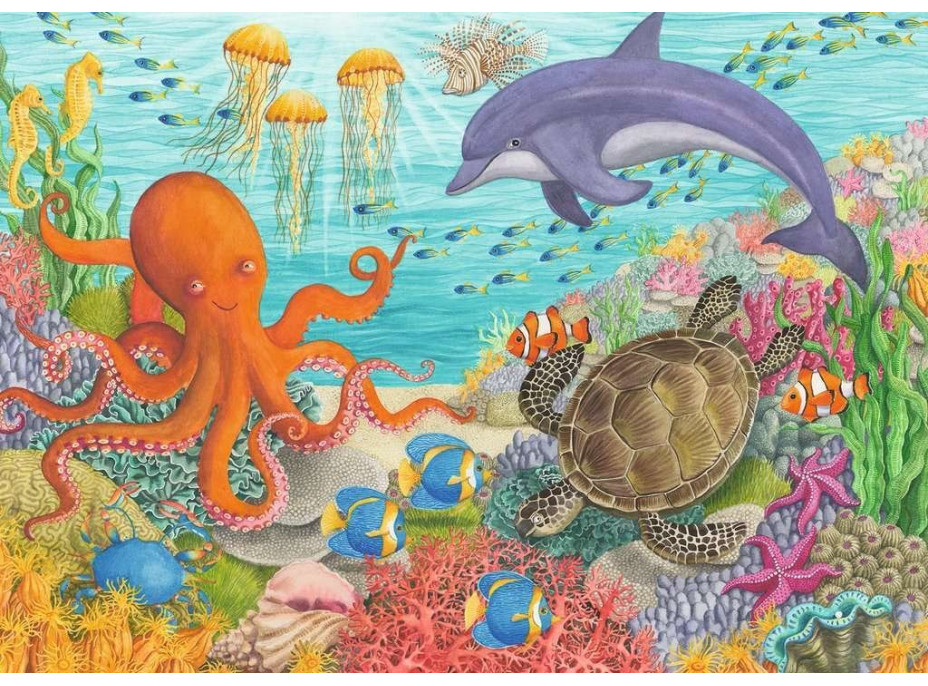 RAVENSBURGER Puzzle Priatelia z oceánu 35 dielikov