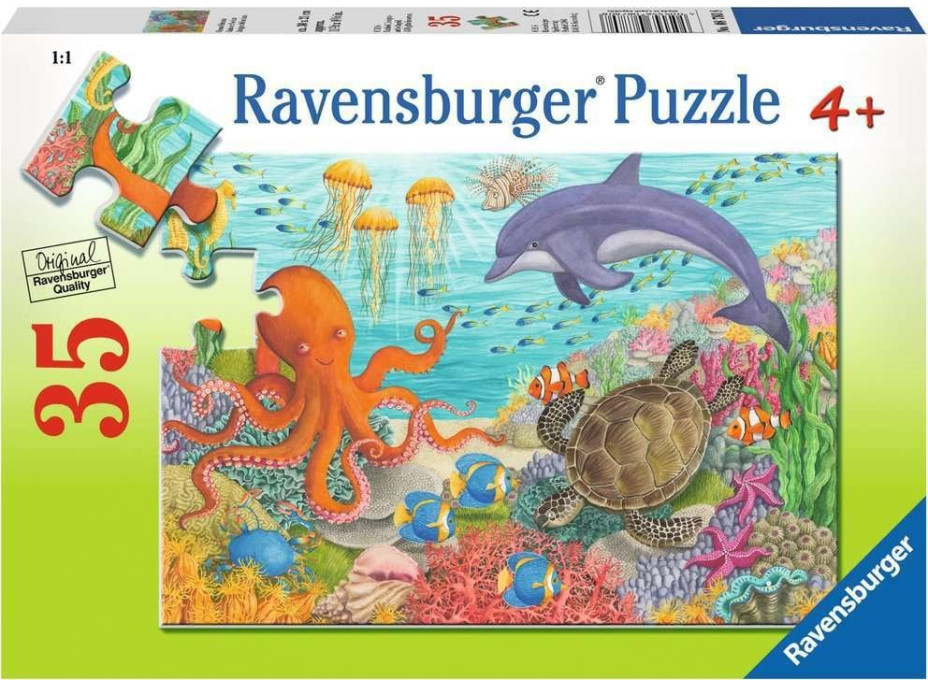 RAVENSBURGER Puzzle Priatelia z oceánu 35 dielikov