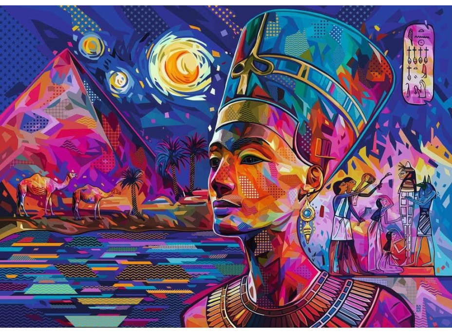 RAVENSBURGER Puzzle Nefertiti na Níle 1000 dielikov