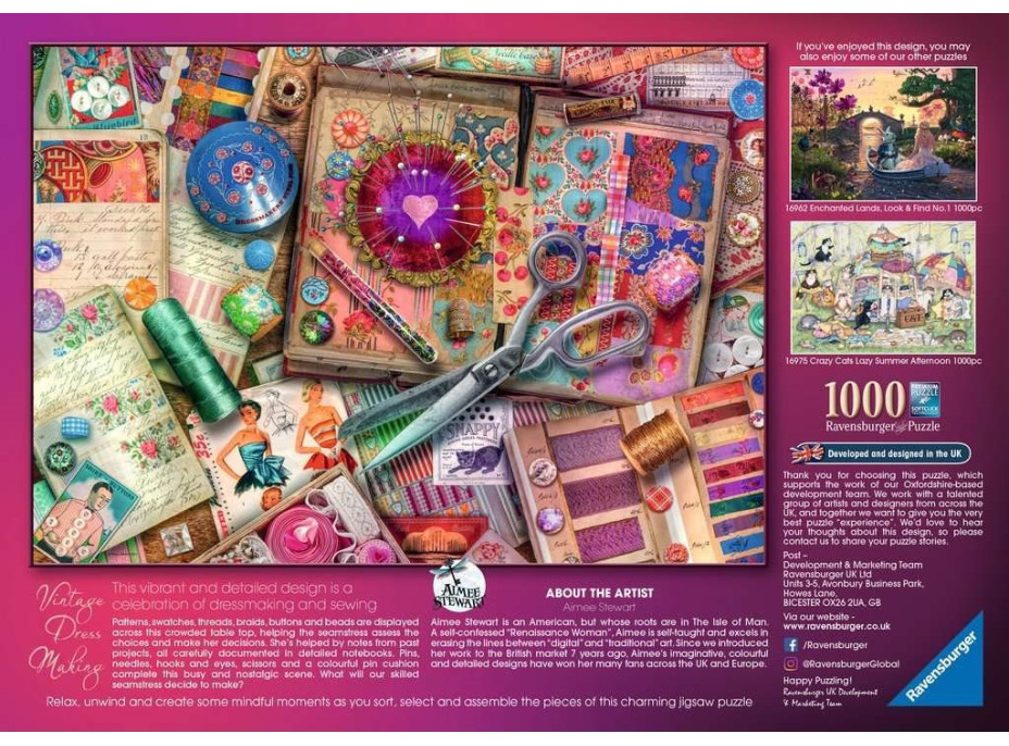 RAVENSBURGER Puzzle Klasické krajčírstvo 1000 dielikov