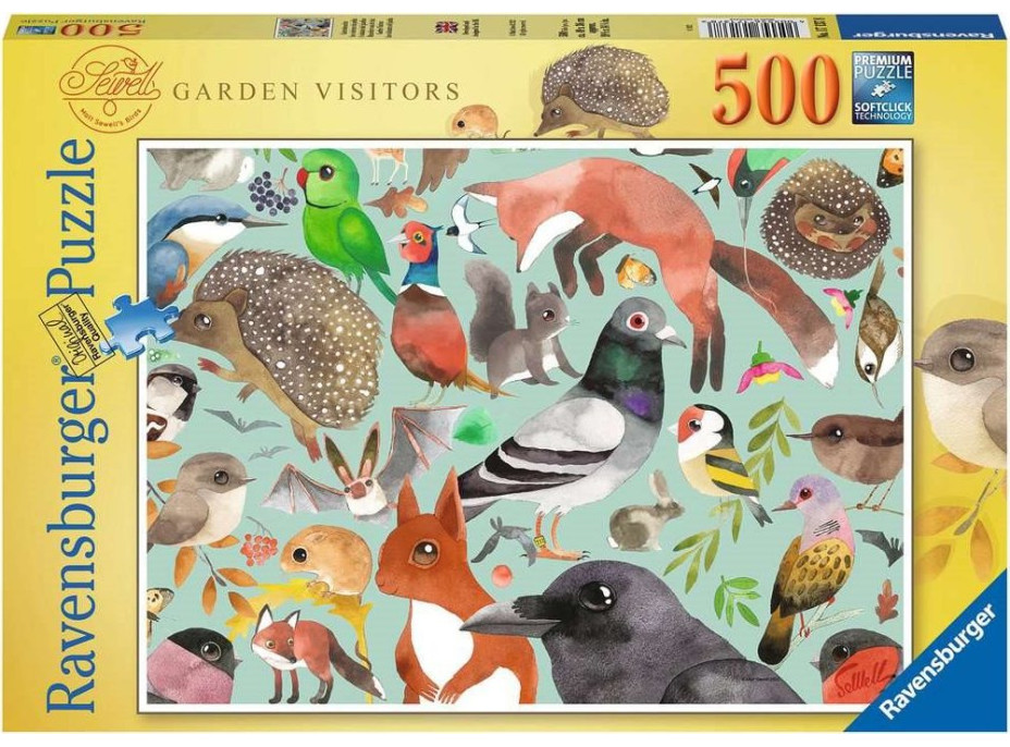 RAVENSBURGER Puzzle Návštevníci záhrady 500 dielikov