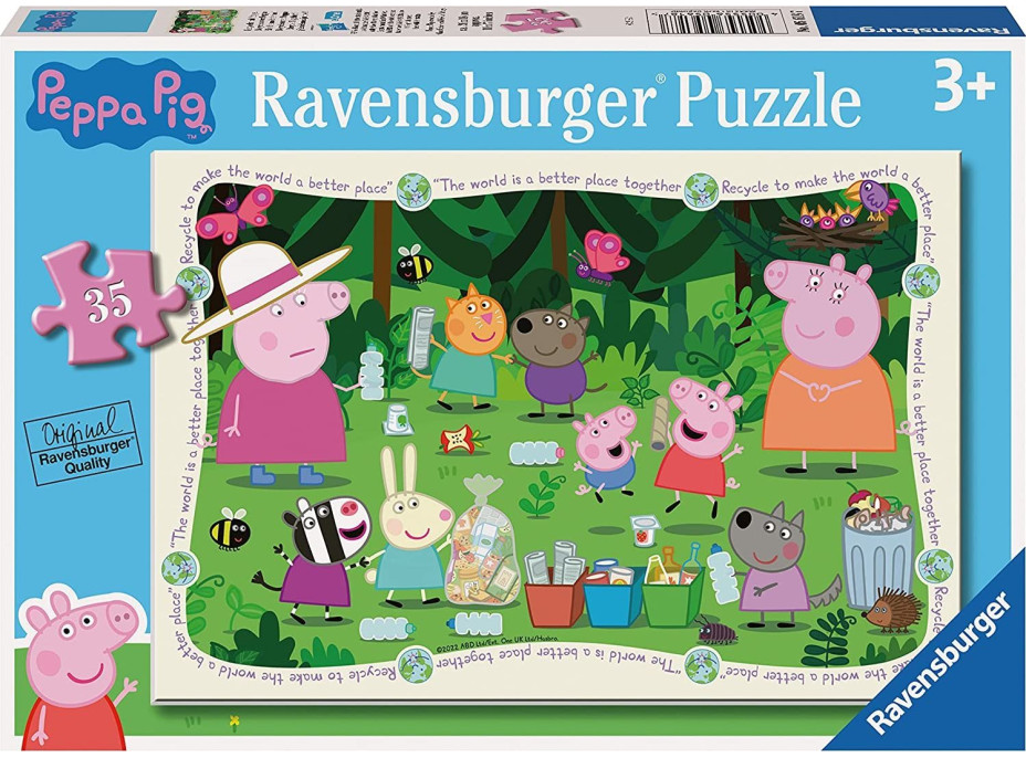 RAVENSBURGER Puzzle Prasiatko Peppa 35 dielikov