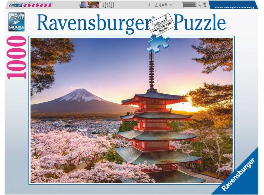 RAVENSBURGER Puzzle Rozkvitnuté čerešne v Japonsku 1000 dielikov