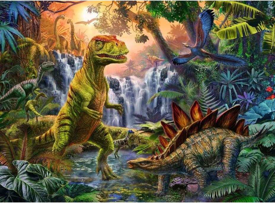 RAVENSBURGER Puzzle V ríši dinosaurov XXL 100 dielikov