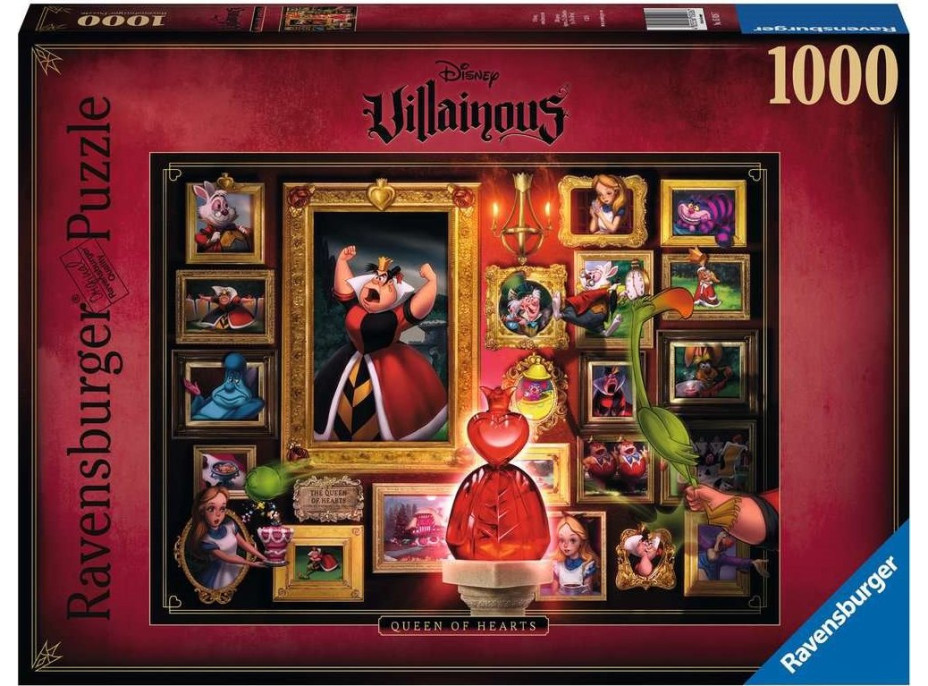 RAVENSBURGER Puzzle Disney Villainous: Srdcová kráľovná 1000 dielikov