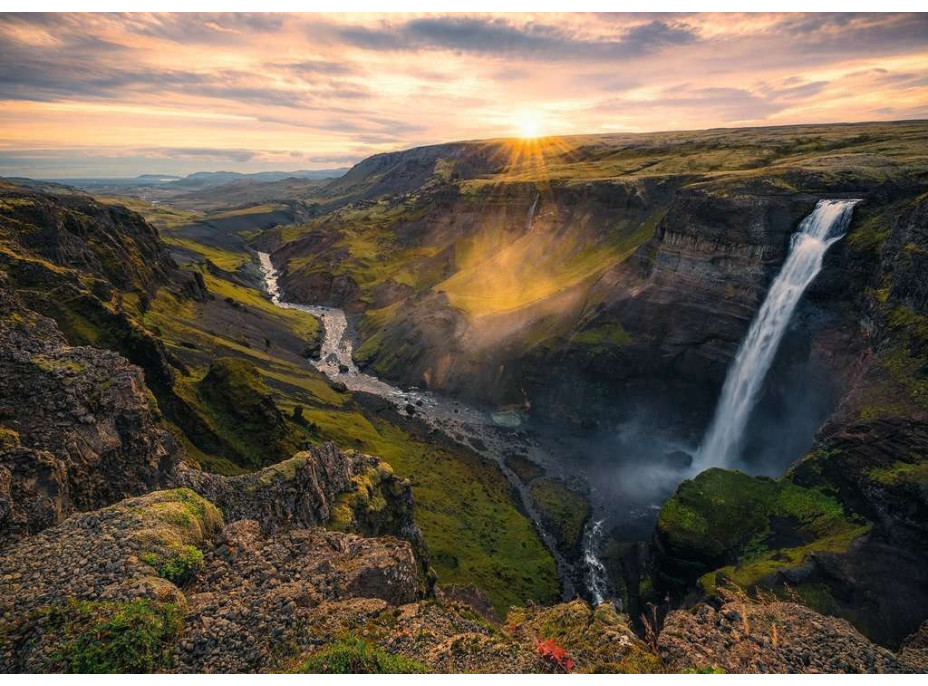 RAVENSBURGER Puzzle Vodopád Haifoss, Island 1000 dielikov