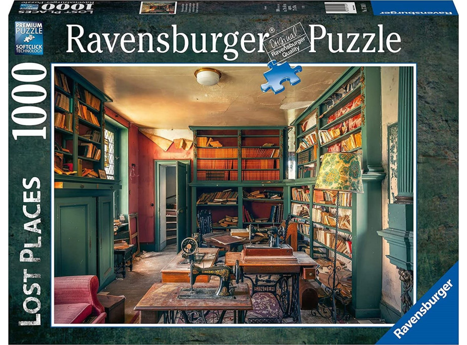 RAVENSBURGER Puzzle Stratené miesta: Záhadná hradná knižnica 1000 dielikov