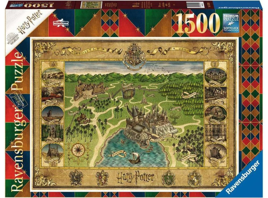 RAVENSBURGER Puzzle Harry Potter: Mapa Rokfortu 1500 dielikov