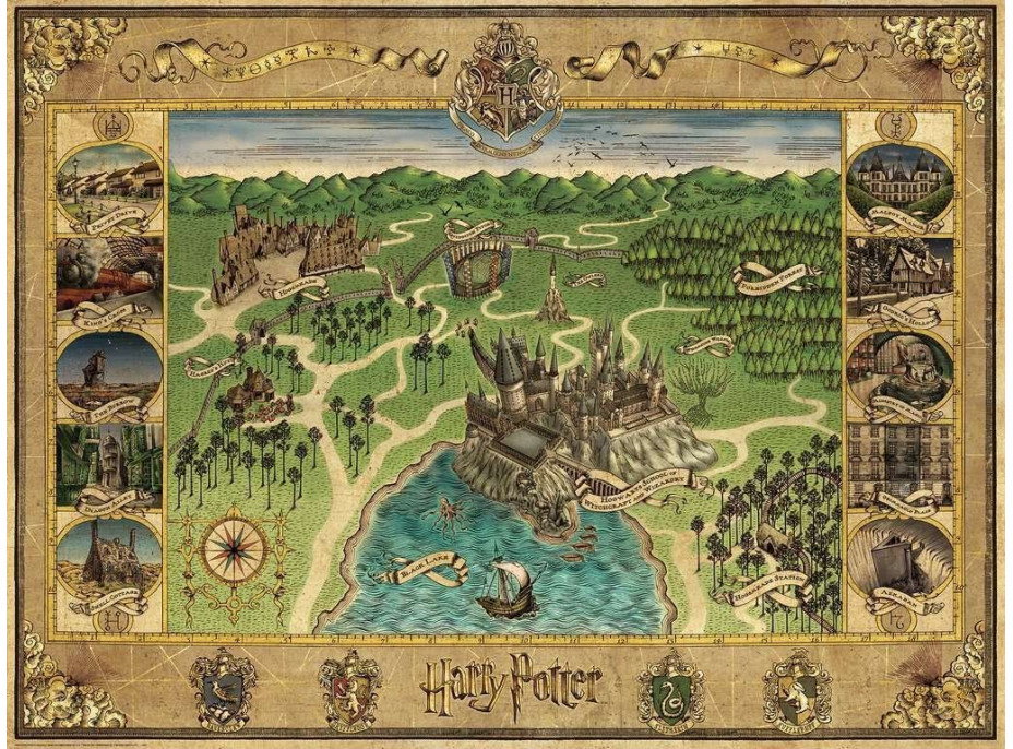 RAVENSBURGER Puzzle Harry Potter: Mapa Rokfortu 1500 dielikov