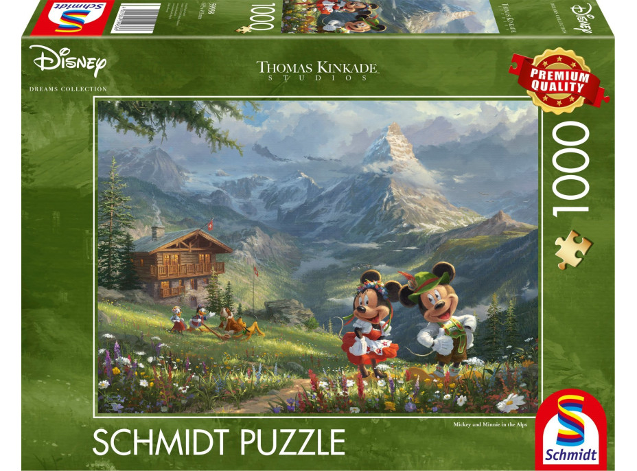 SCHMIDT Puzzle Mickey & Minnie v Alpách 1000 dielikov