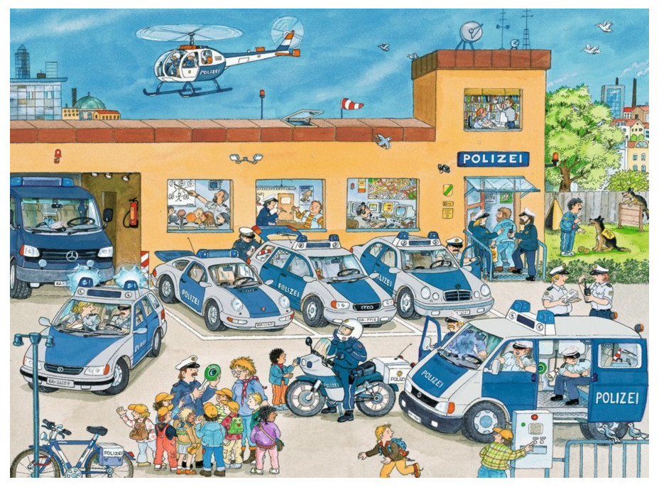 RAVENSBURGER Puzzle Policajná stanica XXL 100 dielikov