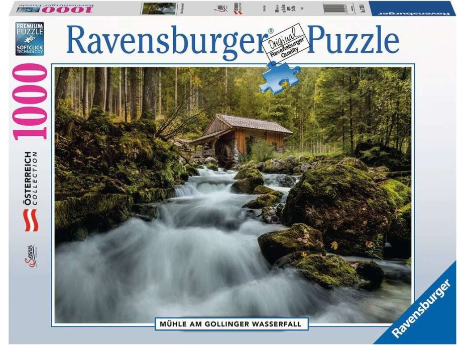 RAVENSBURGER Puzzle Vodopád Gollinger Wasserfall, Rakúsko 1000 dielikov