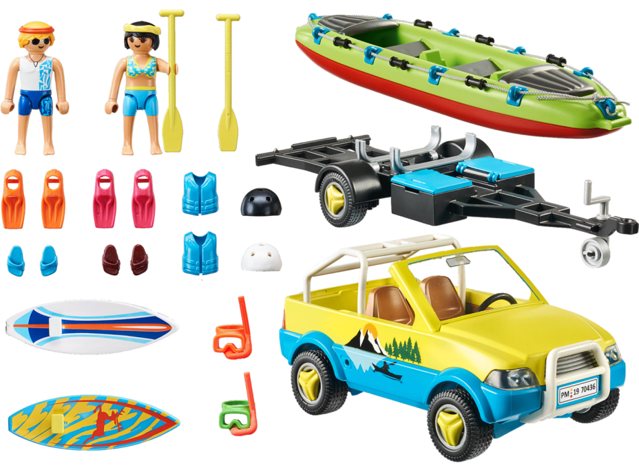 PLAYMOBIL® Family Fun 70436 Plážové auto s lodným prívesom