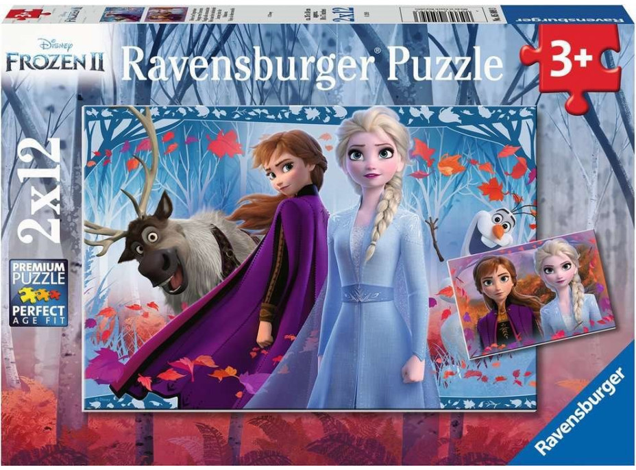 RAVENSBURGER Puzzle Ľadové kráľovstvo 2, 2x12 dielikov