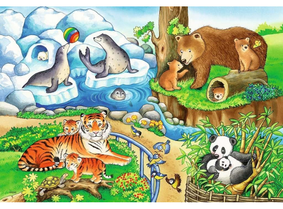 RAVENSBURGER Puzzle Zvieratká v zoo 2x12 dielikov