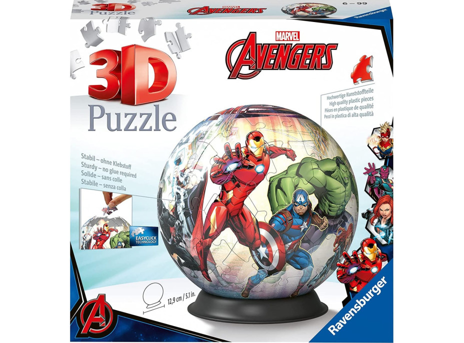 RAVENSBURGER Puzzleball Marvel: Avengers 73 dielikov