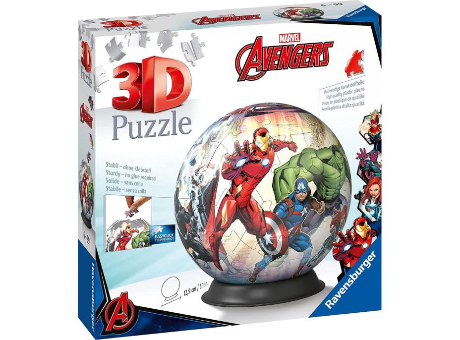 RAVENSBURGER Puzzleball Marvel: Avengers 73 dielikov