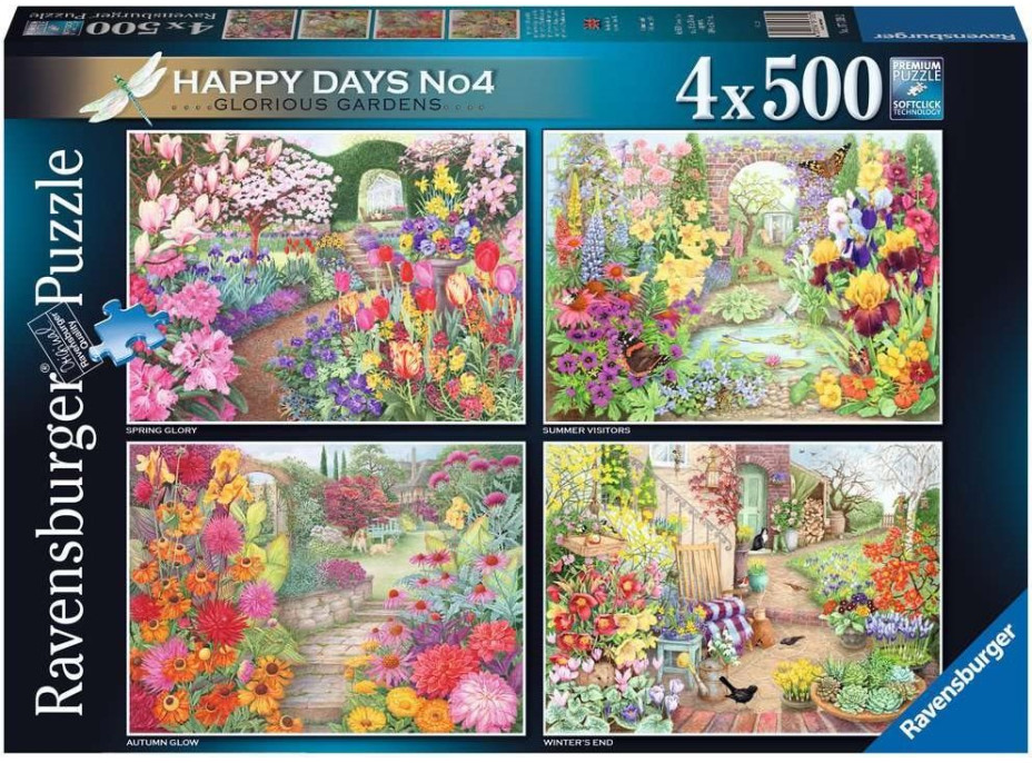 RAVENSBURGER Puzzle Nádherné záhrady 4x500 dielikov