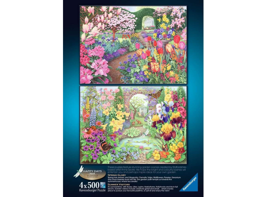 RAVENSBURGER Puzzle Nádherné záhrady 4x500 dielikov