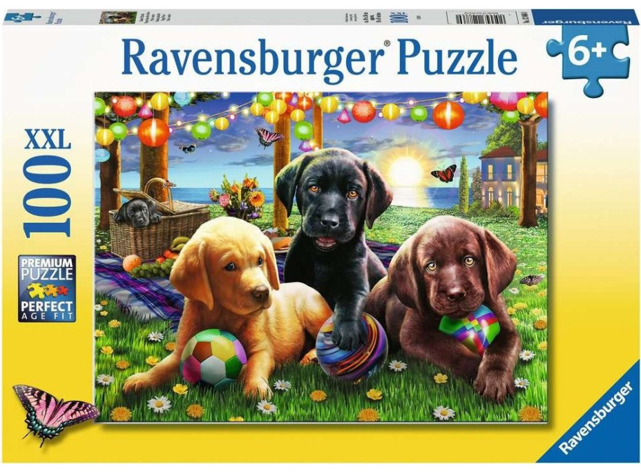 RAVENSBURGER Puzzle Psí piknik XXL 100 dielikov