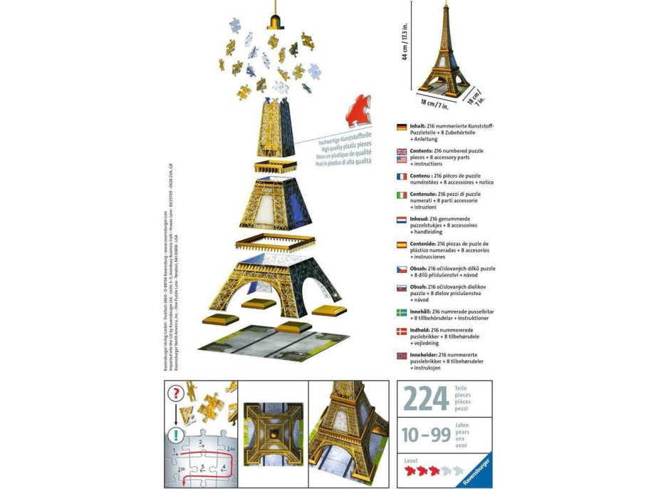 RAVENSBURGER 3D puzzle Eiffelova veža 216 dielikov