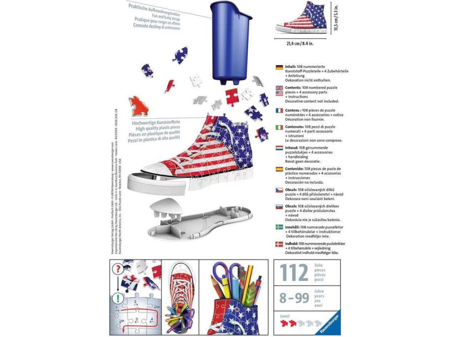 RAVENSBURGER 3D puzzle Kecka (americká) 108 dielikov