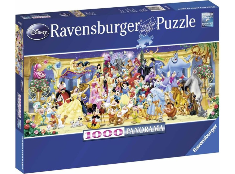 RAVENSBURGER Panoramatické puzzle Disney - Rodinná fotka 1000 dielikov