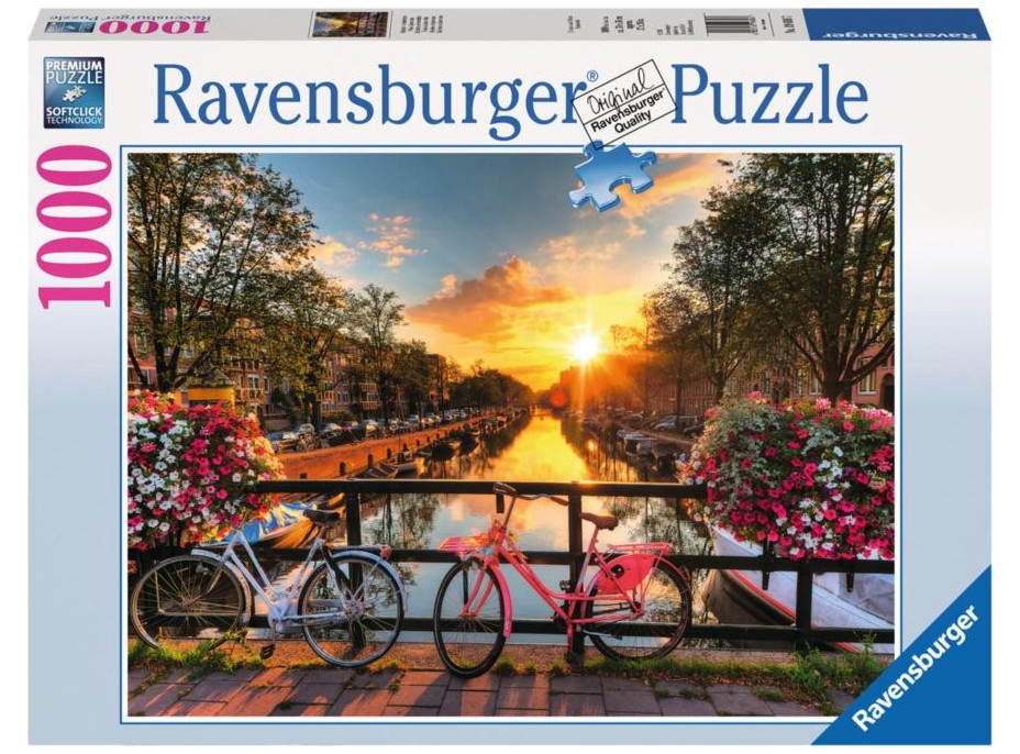 RAVENSBURGER Puzzle Kolesá v Amsterdame, Holandsko 1000 dielikov