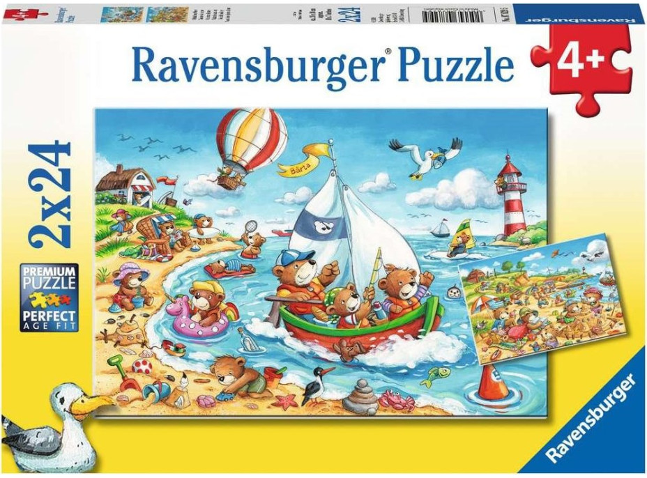 RAVENSBURGER Puzzle Prázdniny pri mori 2x24 dielikov