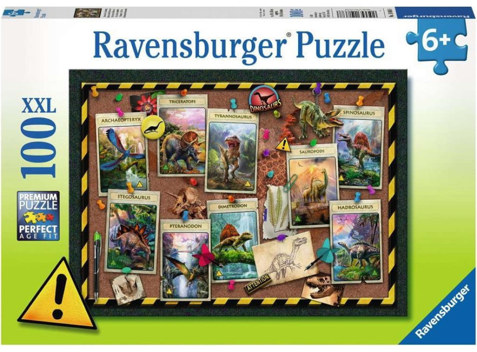 RAVENSBURGER Puzzle Zbierka dinosaurov XXL 100 dielikov