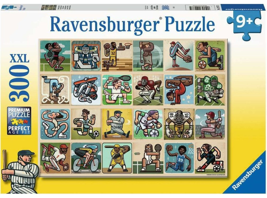 RAVENSBURGER Puzzle Úžasní športovci XXL 300 dielikov