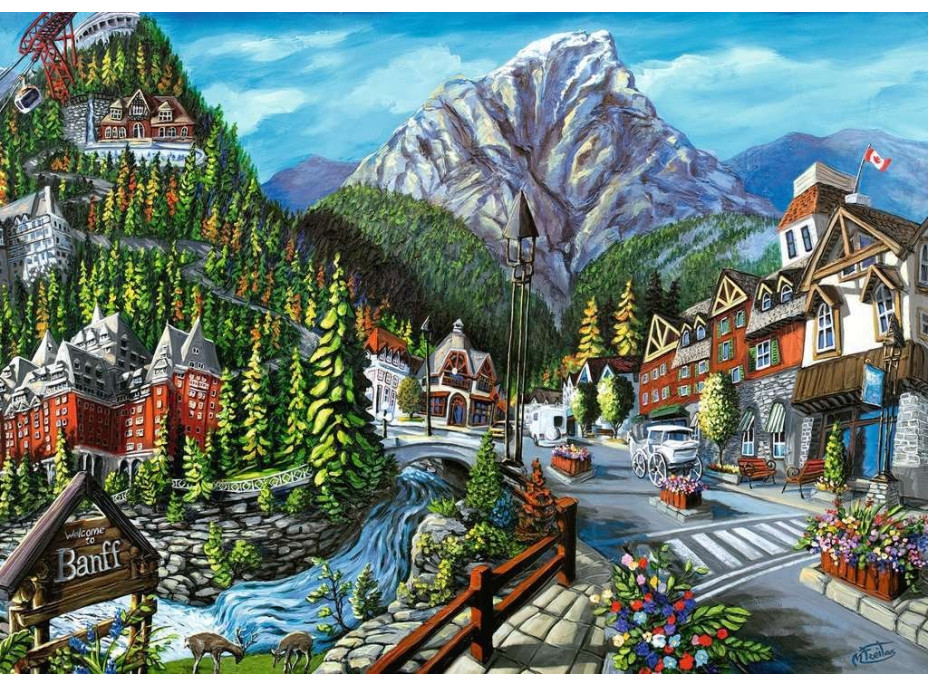 RAVENSBURGER Puzzle Vitajte v Banffe 1000 dielikov