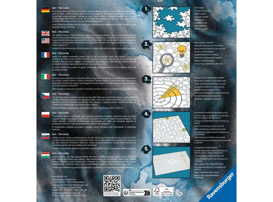 RAVENSBURGER Únikové EXIT puzzle Kruh: V Paríži 919 dielikov