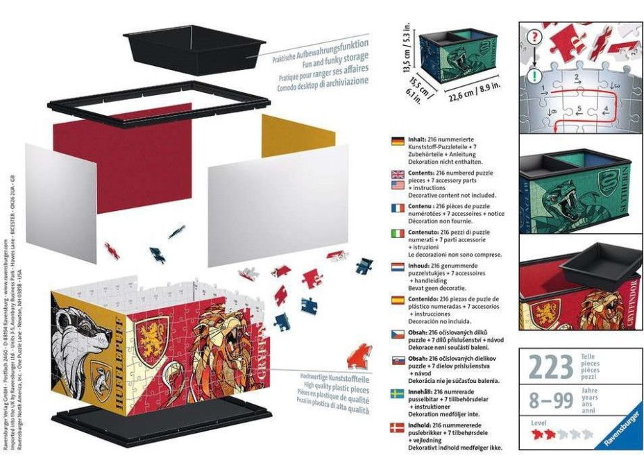 RAVENSBURGER 3D puzzle úložný box: Harry Potter 216 dielikov