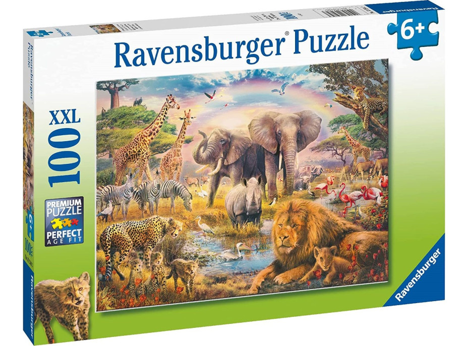 RAVENSBURGER Puzzle Africká savana XXL 100 dielikov