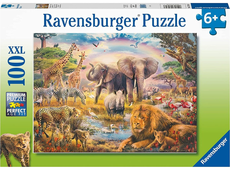 RAVENSBURGER Puzzle Africká savana XXL 100 dielikov