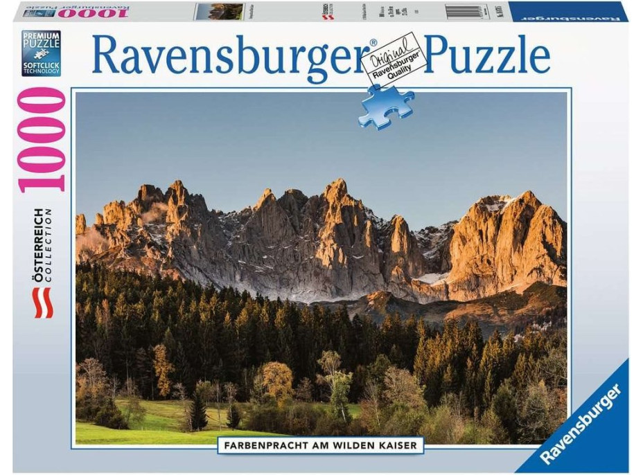 RAVENSBURGER Puzzle Farebný Wilder Kaiser, Rakúsko 1000 dielikov