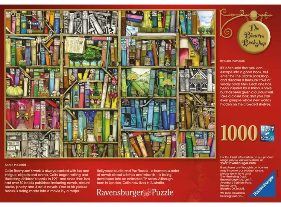 RAVENSBURGER Puzzle Bizarná knižnica 1000 dielikov