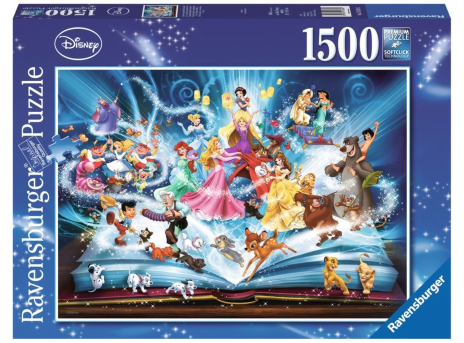 RAVENSBURGER Puzzle Disneyho magická kniha rozprávok 1500 dielikov