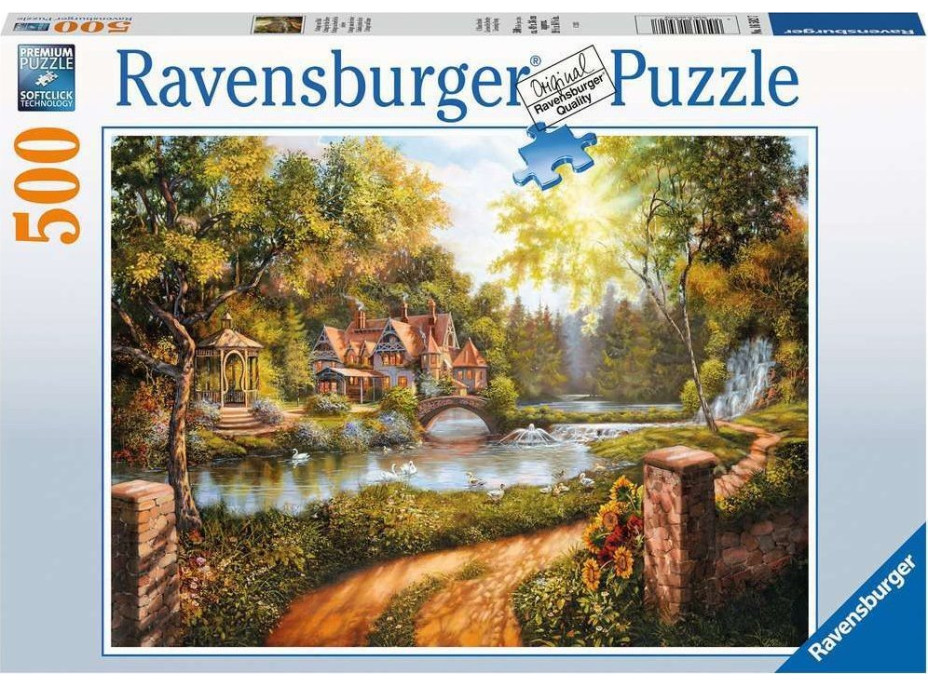 RAVENSBURGER Puzzle Domček pri rieke 500 dielikov