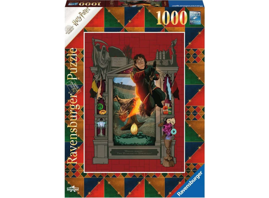 RAVENSBURGER Puzzle Harry Potter 4: Na lietajúcej metle 1000 dielikov