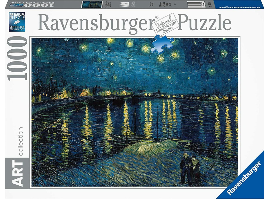 RAVENSBURGER Puzzle Art Collection: Hviezdna noc nad Rhônou 1000 dielikov