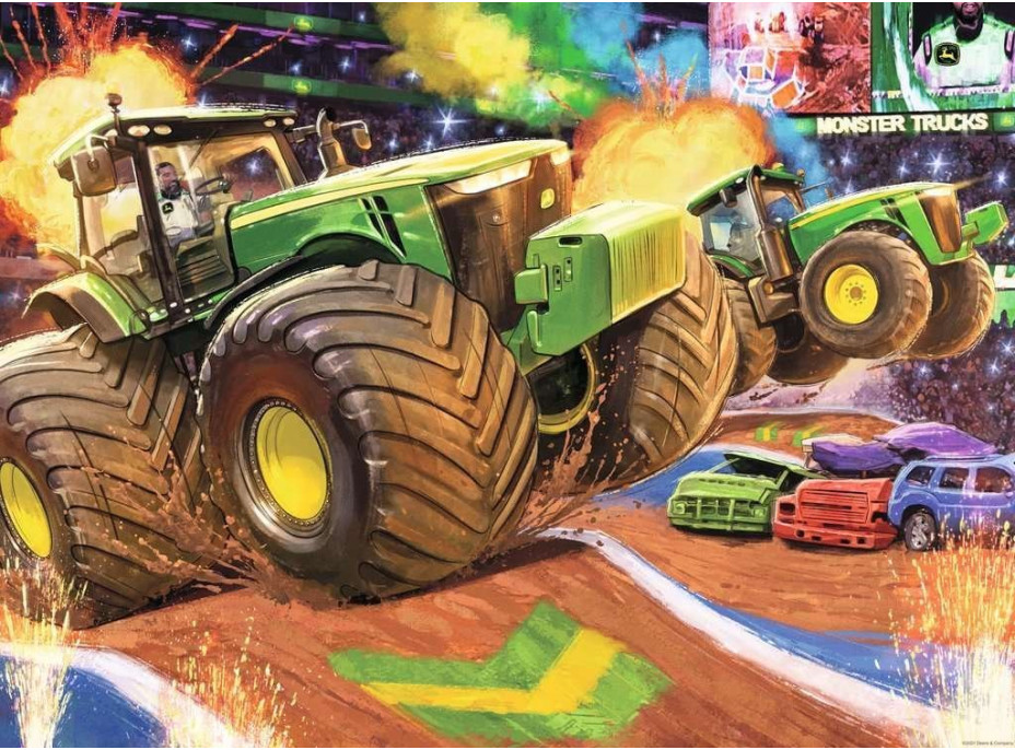 RAVENSBURGER Puzzle John Deer: Veľké kolesá XXL 100 dielikov