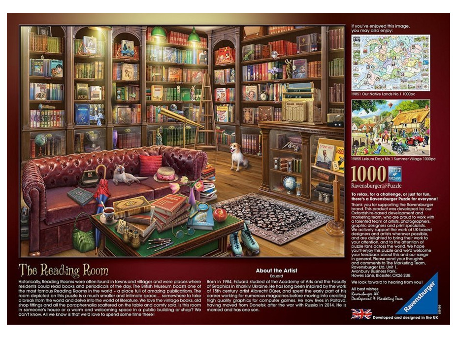 RAVENSBURGER Puzzle Knižnica 1000 dielikov